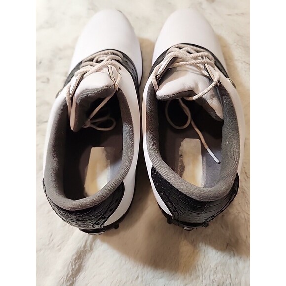 FootJoy Womens Golfing Shoes Lo‎ Pro 93927 White Black Rubber Spikes US Size 8 M - Picture 7 of 9